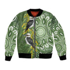 Aussie Kokaburra Golden Wattle Bomber Jacket Aboriginal with National Color