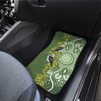 Aussie Kokaburra Golden Wattle Car Mats Aboriginal with National Color