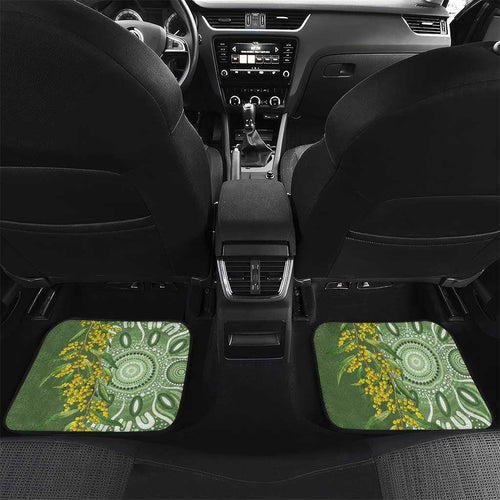 Aussie Kokaburra Golden Wattle Car Mats Aboriginal with National Color