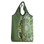 Aussie Kokaburra Golden Wattle Grocery Bag Aboriginal with National Color