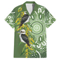 Aussie Kokaburra Golden Wattle Hawaiian Shirt Aboriginal with National Color