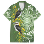 Aussie Kokaburra Golden Wattle Hawaiian Shirt Aboriginal with National Color