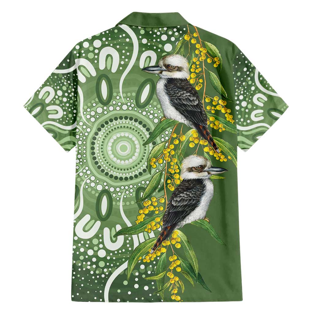 Aussie Kokaburra Golden Wattle Hawaiian Shirt Aboriginal with National Color