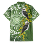 Aussie Kokaburra Golden Wattle Hawaiian Shirt Aboriginal with National Color