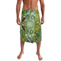 Aussie Kokaburra Golden Wattle Lavalava Aboriginal with National Color