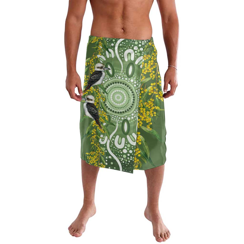Aussie Kokaburra Golden Wattle Lavalava Aboriginal with National Color