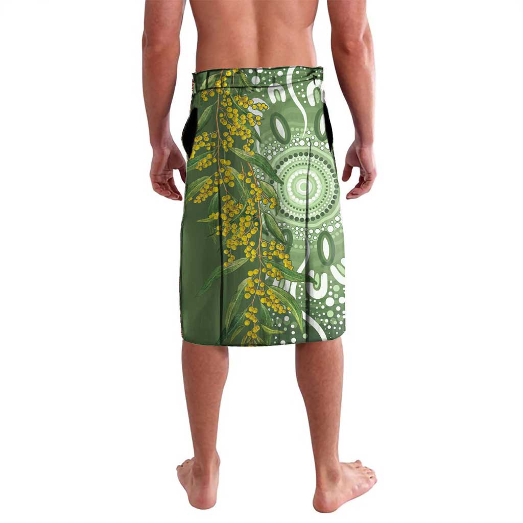 Aussie Kokaburra Golden Wattle Lavalava Aboriginal with National Color