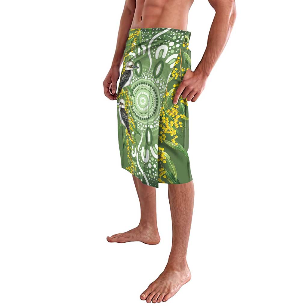 Aussie Kokaburra Golden Wattle Lavalava Aboriginal with National Color