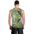 Aussie Kokaburra Golden Wattle Men Tank Top Aboriginal with National Color