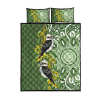 Aussie Kokaburra Golden Wattle Quilt Bed Set Aboriginal with National Color