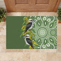 Aussie Kokaburra Golden Wattle Rubber Doormat Aboriginal with National Color