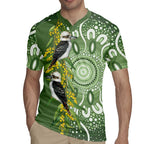 Aussie Kokaburra Golden Wattle Rugby Jersey Aboriginal with National Color
