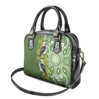 Aussie Kokaburra Golden Wattle Shoulder Handbag Aboriginal with National Color