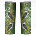 Aussie Kokaburra Golden Wattle Skinny Tumbler Aboriginal with National Color