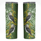 Aussie Kokaburra Golden Wattle Skinny Tumbler Aboriginal with National Color