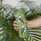 Aussie Kokaburra Golden Wattle Skinny Tumbler Aboriginal with National Color