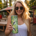 Aussie Kokaburra Golden Wattle Skinny Tumbler Aboriginal with National Color