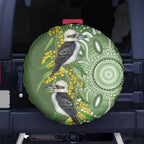 Aussie Kokaburra Golden Wattle Spare Tire Cover Aboriginal with National Color