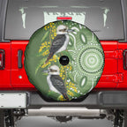 Aussie Kokaburra Golden Wattle Spare Tire Cover Aboriginal with National Color