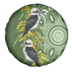 Aussie Kokaburra Golden Wattle Spare Tire Cover Aboriginal with National Color