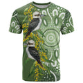 Aussie Kokaburra Golden Wattle T Shirt Aboriginal with National Color
