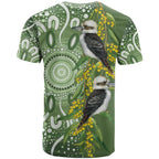 Aussie Kokaburra Golden Wattle T Shirt Aboriginal with National Color