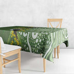 Aussie Kokaburra Golden Wattle Tablecloth Aboriginal with National Color