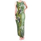 Aussie Kokaburra Golden Wattle Tank Maxi Dress Aboriginal with National Color