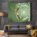 Aussie Kokaburra Golden Wattle Tapestry Aboriginal with National Color