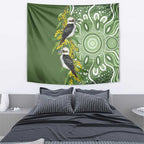 Aussie Kokaburra Golden Wattle Tapestry Aboriginal with National Color