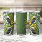 Aussie Kokaburra Golden Wattle Tumbler Cup Aboriginal with National Color