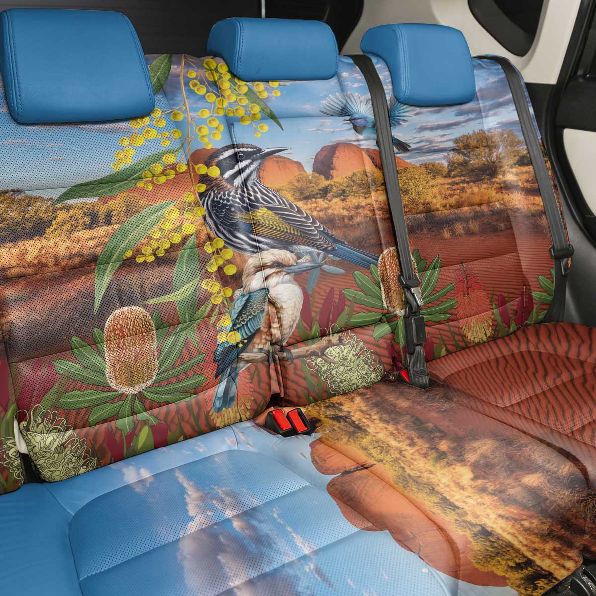 Australia Native Bird Uluru Ayers Rock Back Car Seat Cover