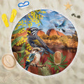 Australia Native Bird Uluru Ayers Rock Beach Blanket