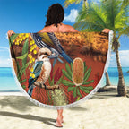 Australia Native Bird Uluru Ayers Rock Beach Blanket