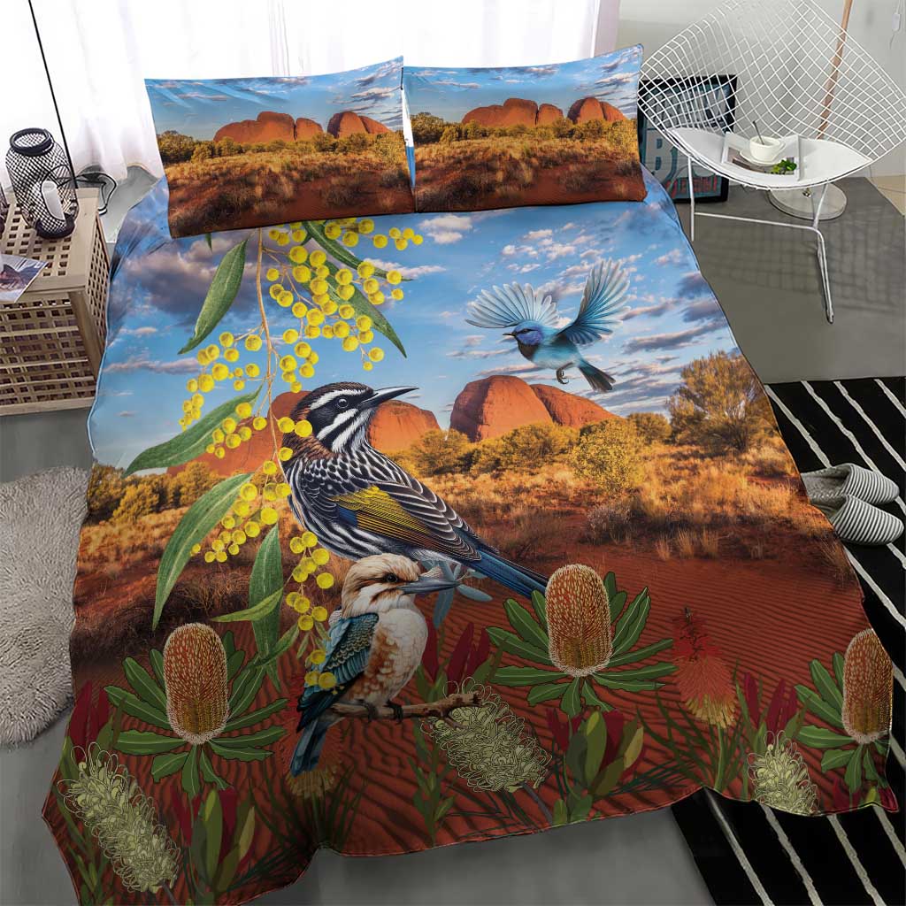 Australia Native Bird Uluru Ayers Rock Bedding Set