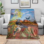 Australia Native Bird Uluru Ayers Rock Blanket