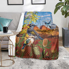 Australia Native Bird Uluru Ayers Rock Blanket
