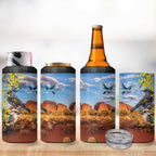 Australia Native Bird Uluru Ayers Rock 4 in 1 Can Cooler Tumbler