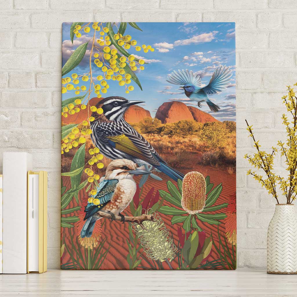 Australia Native Bird Uluru Ayers Rock Canvas Wall Art