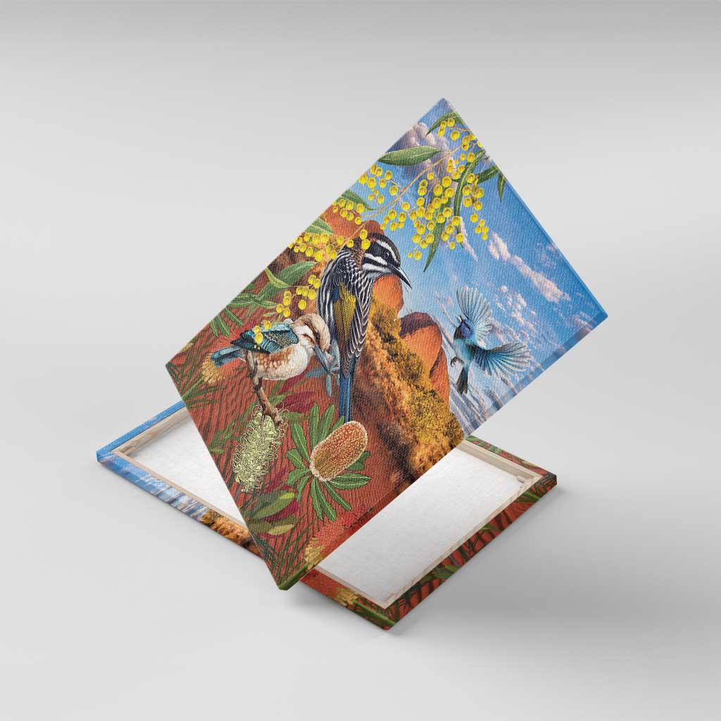 Australia Native Bird Uluru Ayers Rock Canvas Wall Art