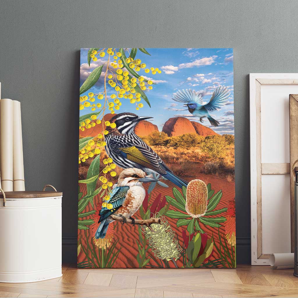 Australia Native Bird Uluru Ayers Rock Canvas Wall Art