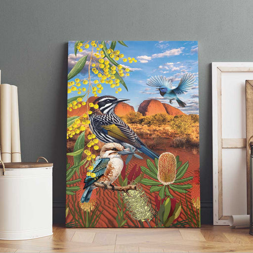 Australia Native Bird Uluru Ayers Rock Canvas Wall Art