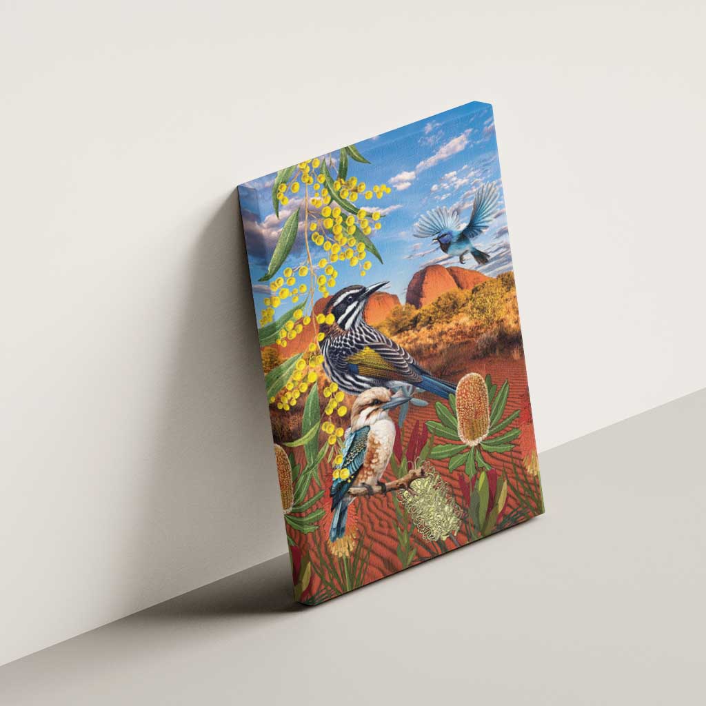 Australia Native Bird Uluru Ayers Rock Canvas Wall Art