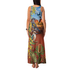 Australia Native Bird Uluru Ayers Rock Family Matching Tank Maxi Dress and Hawaiian Shirt