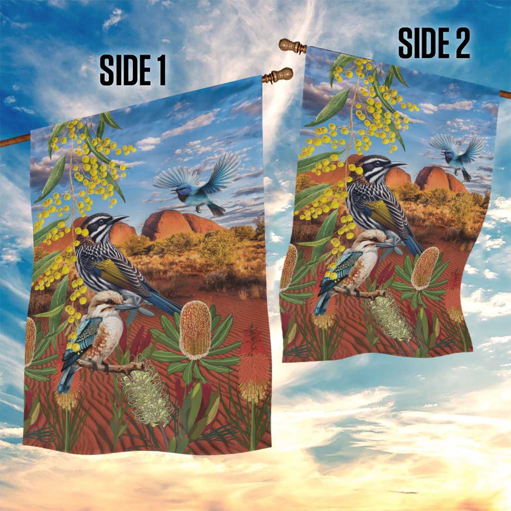 Australia Native Bird Uluru Ayers Rock Garden Flag
