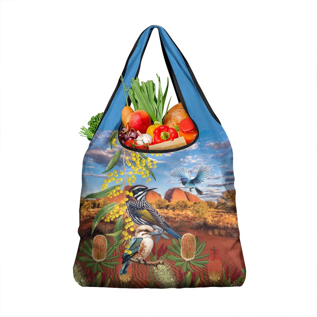 Australia Native Bird Uluru Ayers Rock Grocery Bag