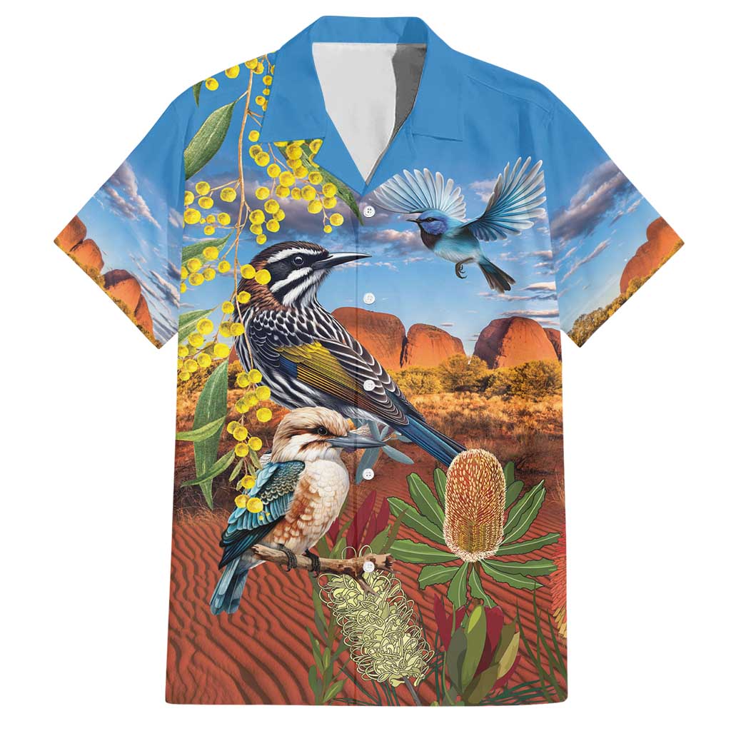 Australia Native Bird Uluru Ayers Rock Hawaiian Shirt