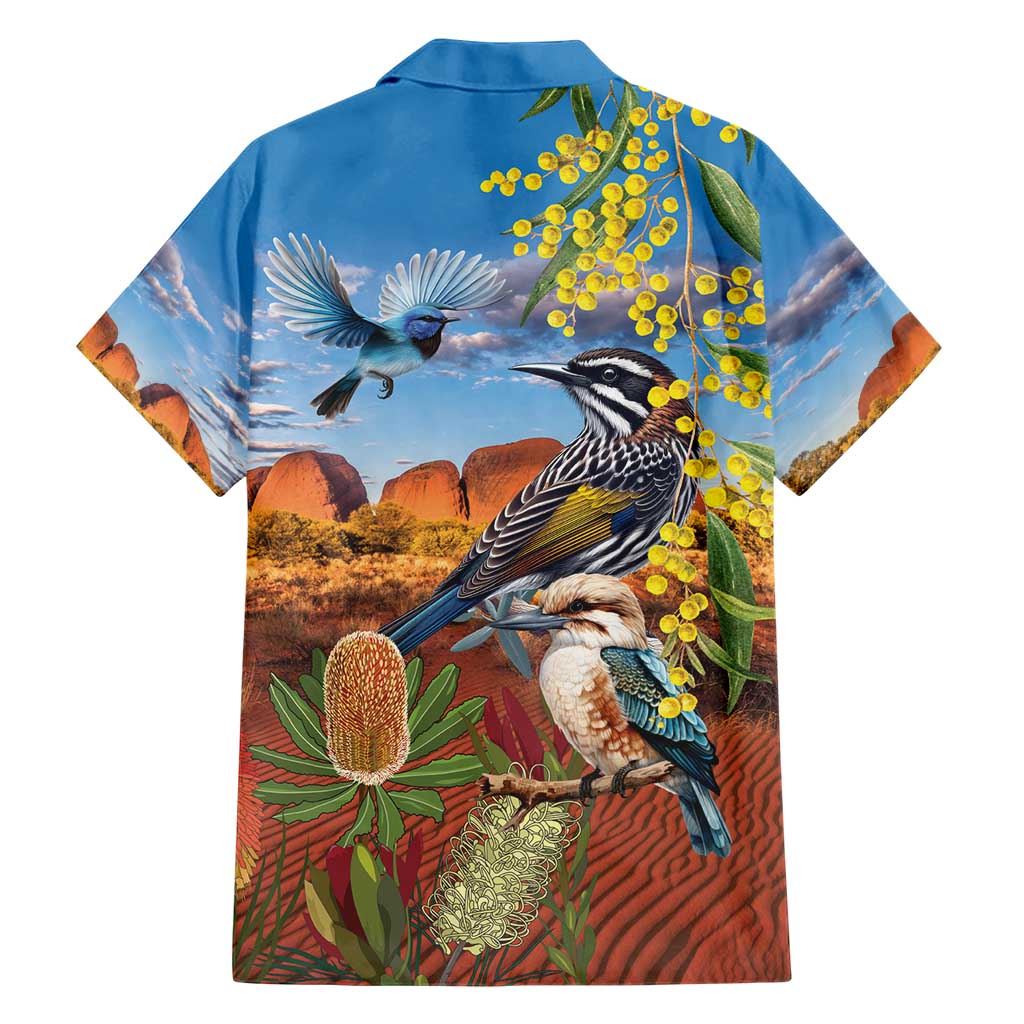 Australia Native Bird Uluru Ayers Rock Hawaiian Shirt