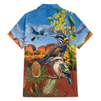Australia Native Bird Uluru Ayers Rock Hawaiian Shirt
