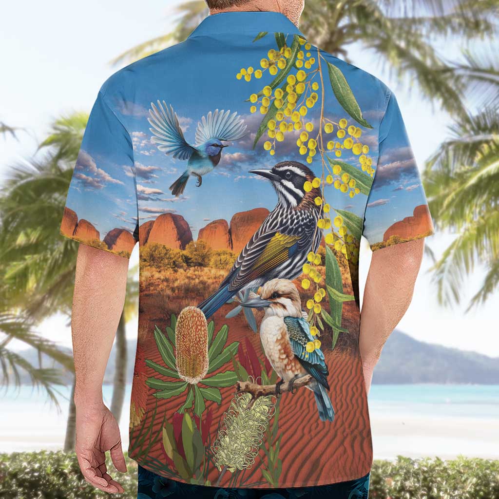 Australia Native Bird Uluru Ayers Rock Hawaiian Shirt